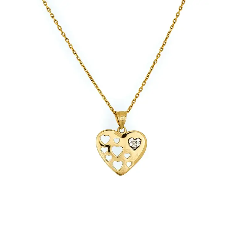 Zawieszka w kształcie serca z cyrkoniami